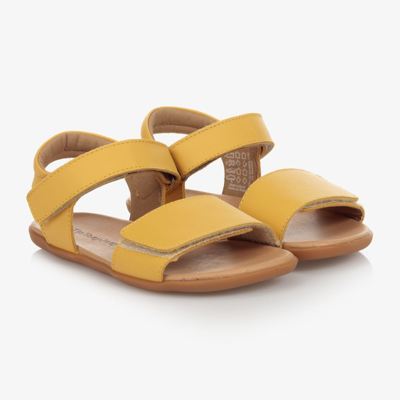 Shop Tip Toey Joey Yellow Leather Sandals