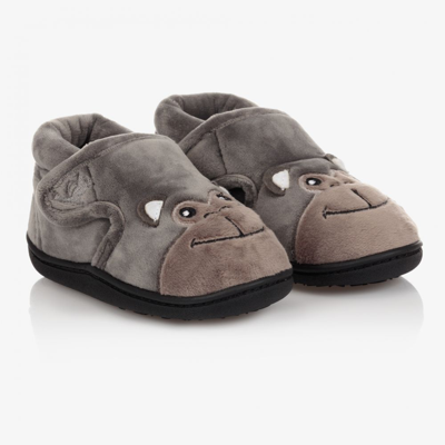 Shop Chipmunks Boys Grey Gorilla Slippers