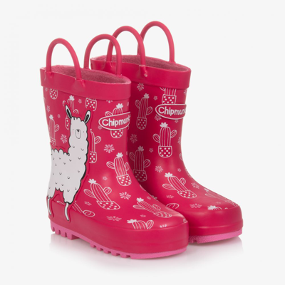 Shop Chipmunks Girls Pink Alpaca Rain Boots