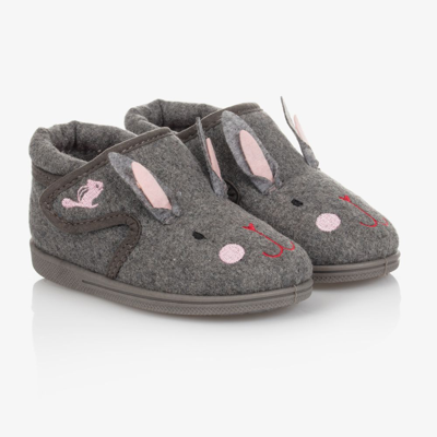 Shop Chipmunks Girls Grey Rabbit Slippers