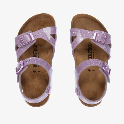 Shop Birkenstock Girls Purple Buckle Sandals