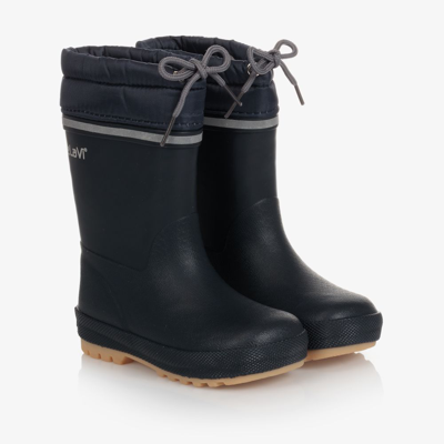 Shop Celavi Navy Blue Rubber Rain Boots