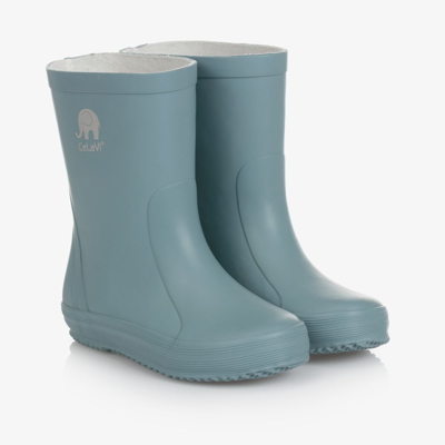 Shop Celavi Blue Rubber Rain Boots