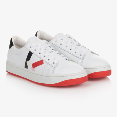 Kenzo Girls Teen White K Logo Trainers In White