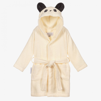 Shop Liewood Ivory Panda Towelling Bathrobe