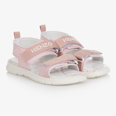 Shop Kenzo Kids Girls Teen Pink Velcro Sandal