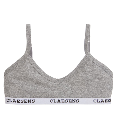 Shop Claesen's Girls Grey Cotton Jersey Bra