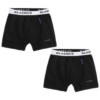 Shop Claesen's Boys Black Cotton Boxers (2 Pack)