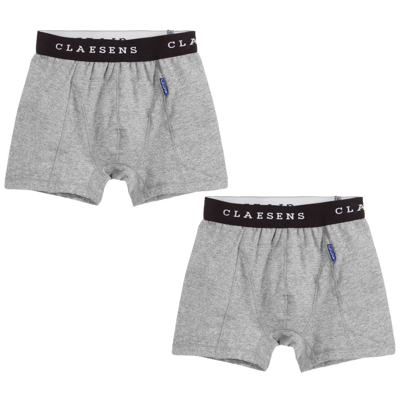 Shop Claesen's Boys Grey Cotton Boxers (2 Pack)