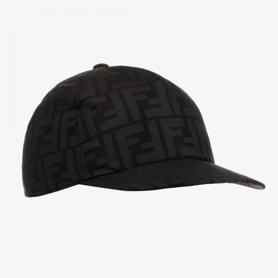 Shop Fendi Black Ff Logo Cap