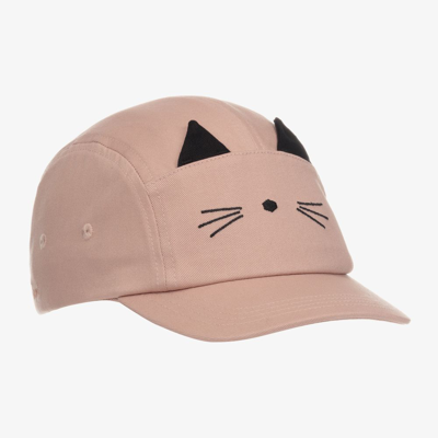 Shop Liewood Pink Cotton Cat Cap
