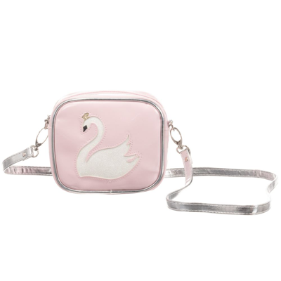 Shop Souza Girls Pink Faux Leather Swan Bag (15cm)