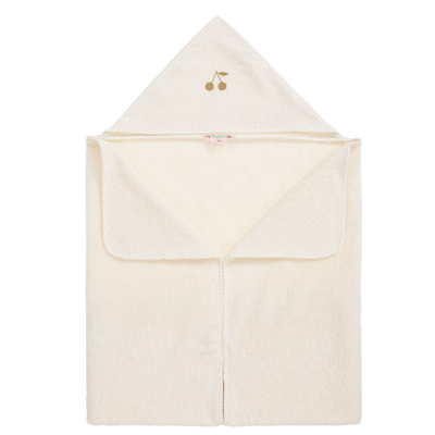 Shop Bonpoint Ivory Hooded Cotton Baby Towel (92cm)