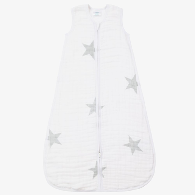 Shop Aden + Anais White & Grey Cotton Baby Sleeping Bag