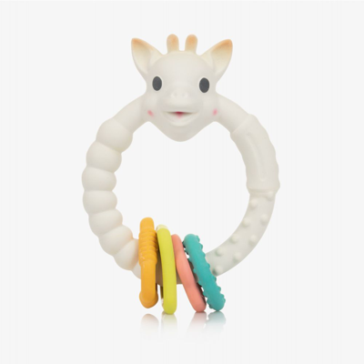 Shop Sophie La Girafe Baby Rubber Teething Ring (10cm) In Ivory
