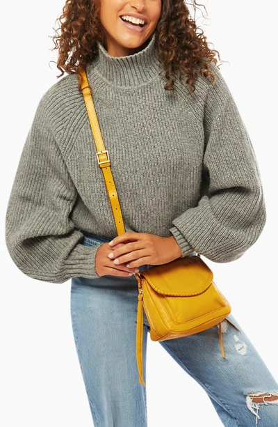 Shop Aimee Kestenberg Mini All For Love Convertible Leather Crossbody Bag In Golden Root