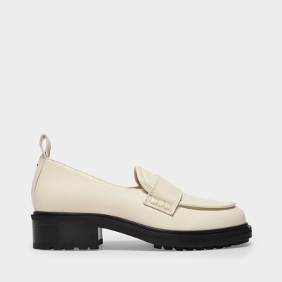 Aeyde Ruth Lug Sole Platform Loafer In Beige