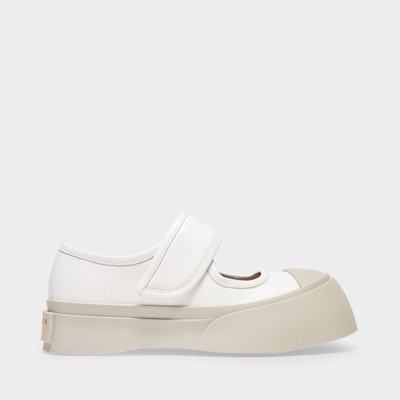 Marni Pablo Chunky-sole Leather Mary-jane Shoes In White | ModeSens