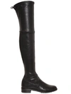 Stuart Weitzman 30mm Lowland Stretch Nappa Leather Boots, Black