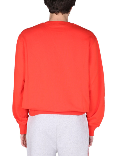 Shop Helmut Lang "badge" Sweatshirt In Red