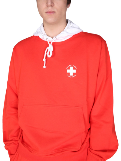 Shop Helmut Lang "lifeguard" Sweatshirt In Red