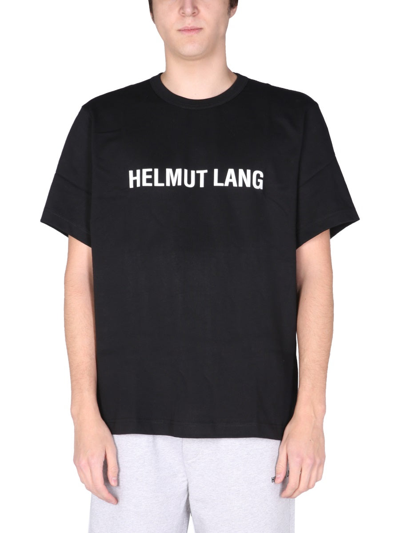 Shop Helmut Lang T-shirt With Logo Print In Black