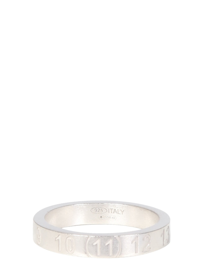 Shop Maison Margiela Thin Ring In Silver
