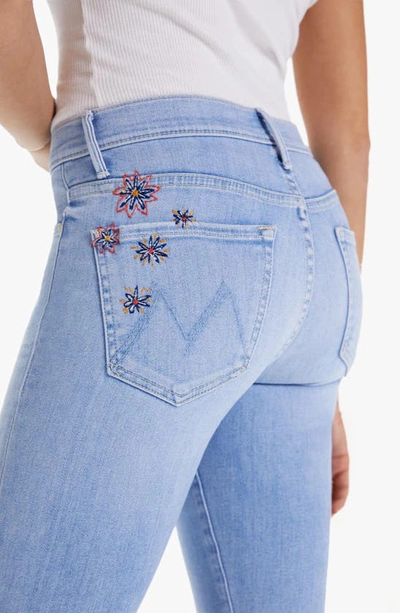 Shop Mother Frayed Flare Jeans In Crafty Side
