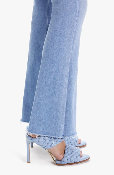 Shop Mother Frayed Flare Jeans In Crafty Side