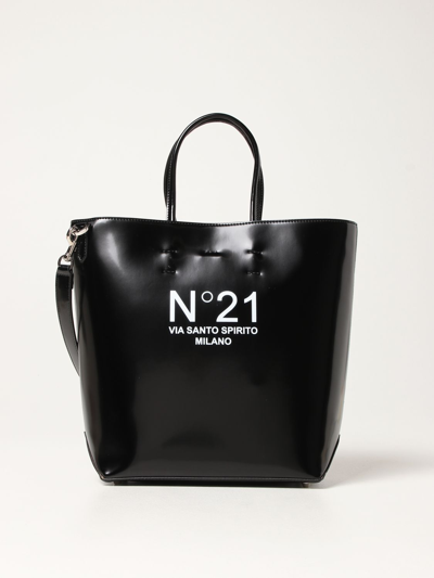 Shop N°21 N ° 21 Tote Bag With Logo In 黑色