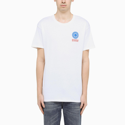 Shop Dreamland Syndicate White Printed Crewneck T-shirt