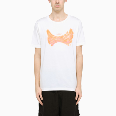 Shop Stone Island Shadow Project T-shirt Crew-neck Short Sleeve In White