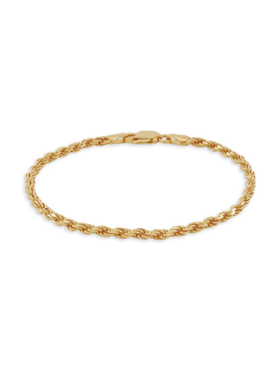 Shop Saks Fifth Avenue Made In Italy Women's 18k Yellow Goldplated Sterling Silver Rope Chain Bracelet