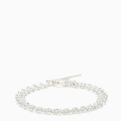 Shop All Blues Chain Bracelet In Recycled Silver In Metal