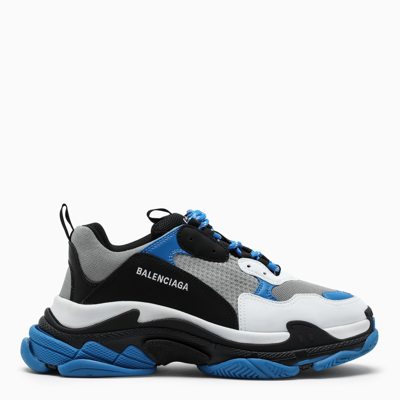 Shop Balenciaga Blue/grey/black Triple S Sneakers In Multicolor