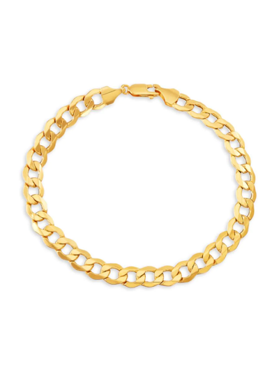 Saks Fifth Avenue Made In Italy Men's 14k Yellow Gold Curb Chain Bracelet In Yellow Gold