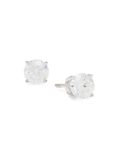 Shop Saks Fifth Avenue Women's 14k White Gold & 1 Tcw Diamond Stud Earrings