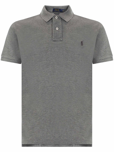 Shop Polo Ralph Lauren Polo Shirt  In Grey