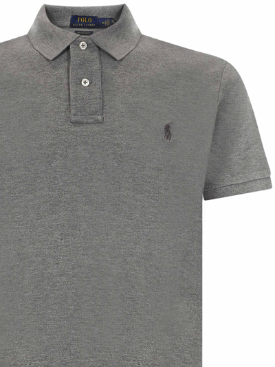 Shop Polo Ralph Lauren Polo Shirt  In Grey