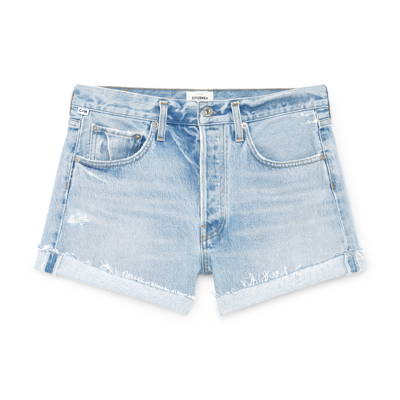Shop Citizens Of Humanity Frieda Cuff Shorts In Montrose