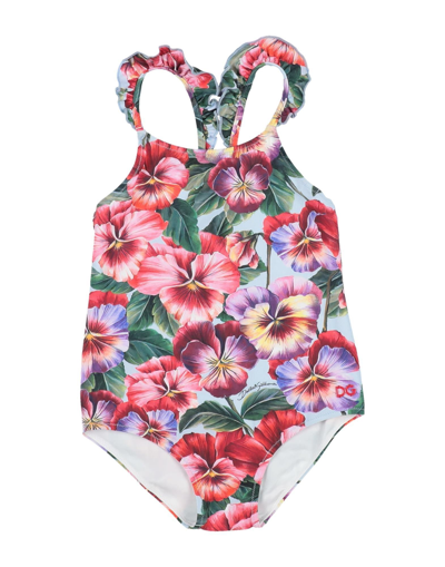 Shop Dolce & Gabbana Toddler Girl One-piece Swimsuit Red Size 6 Polyamide, Elastane