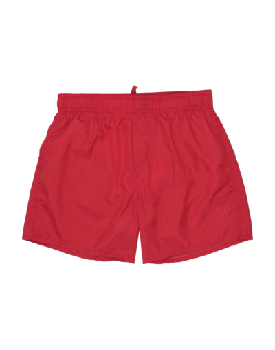 Shop Dsquared2 Toddler Boy Swim Trunks Red Size 4 Polyester