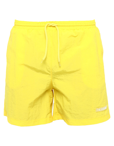 Shop The Future Man Swim Trunks Yellow Size Xxl Polyester