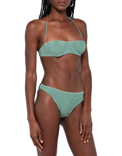 Shop Circus Hotel Woman Bikini Light Green Size 4 Cotton, Polyester, Polyamide