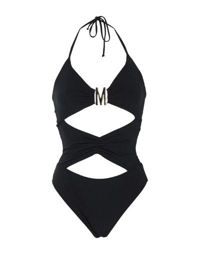 Shop Moschino One-piece Swimsuits In Black