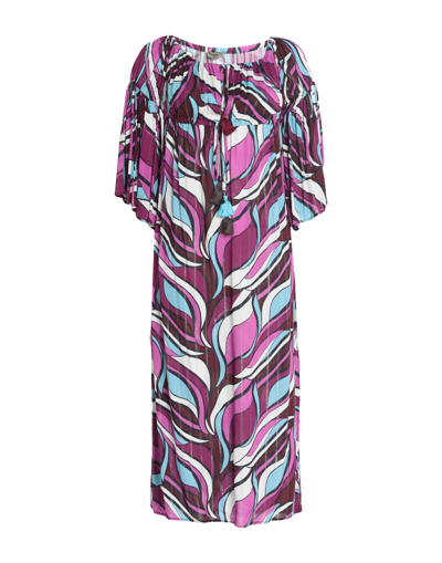 Shop Miss Bikini Luxe Woman Cover-up Mauve Size 8 Viscose, Lurex In Purple