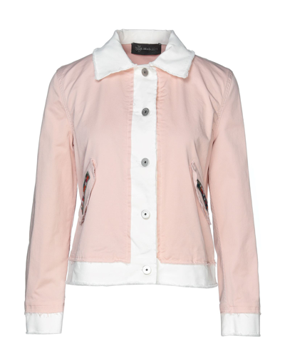 Shop Mr & Mrs Italy Woman Jacket Blush Size Xxs Cotton, Elastane, Polyester, Metal In Pink
