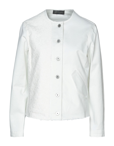 Shop Mr & Mrs Italy Woman Jacket White Size M Cotton, Elastane, Nylon, Viscose