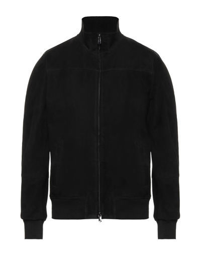 Shop Olivieri Man Jacket Black Size 44 Lambskin, Acrylic
