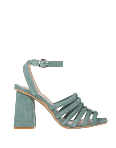 Shop Fiorifrancesi Woman Sandals Sage Green Size 5 Soft Leather